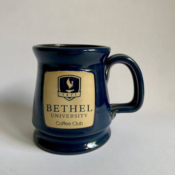 Deneen Pottery Bethel University Coffee Club Blue Ceramic Mug - Picture 1 of 8